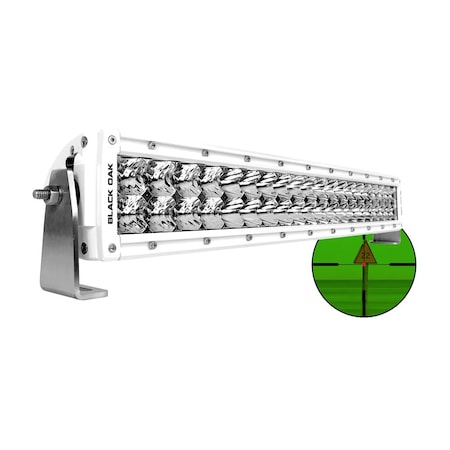 Black Oak Led Black Oak Pro Series Double Row Combo Infrared 20in 850nm Light Bar - White 20MIR-850